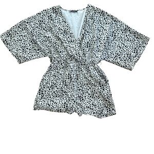 Stylish Black and White Romper